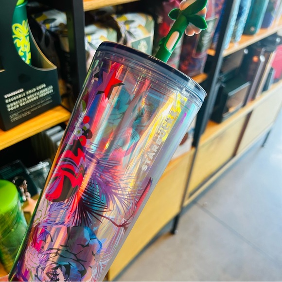 Starbucks Rose Silicone Topper Cup Iridescent Tumbler Venti New 2023 Holiday New - Picture 14 of 16